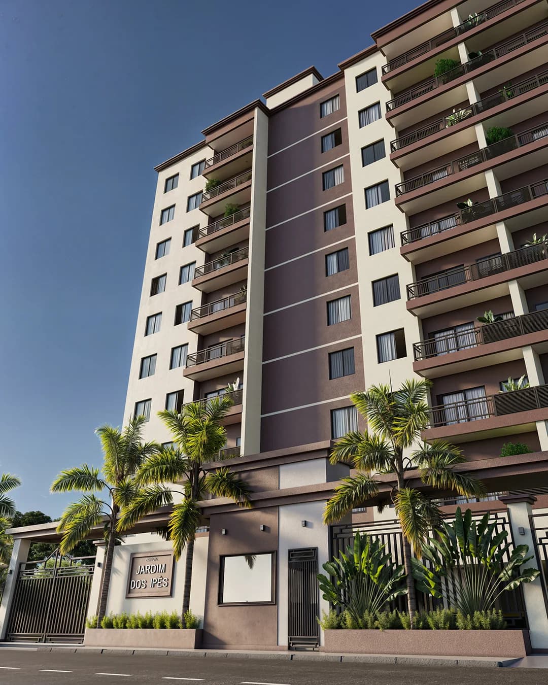 Imagem de apresentação da fachada do Residencial Jardim dos Ipês.