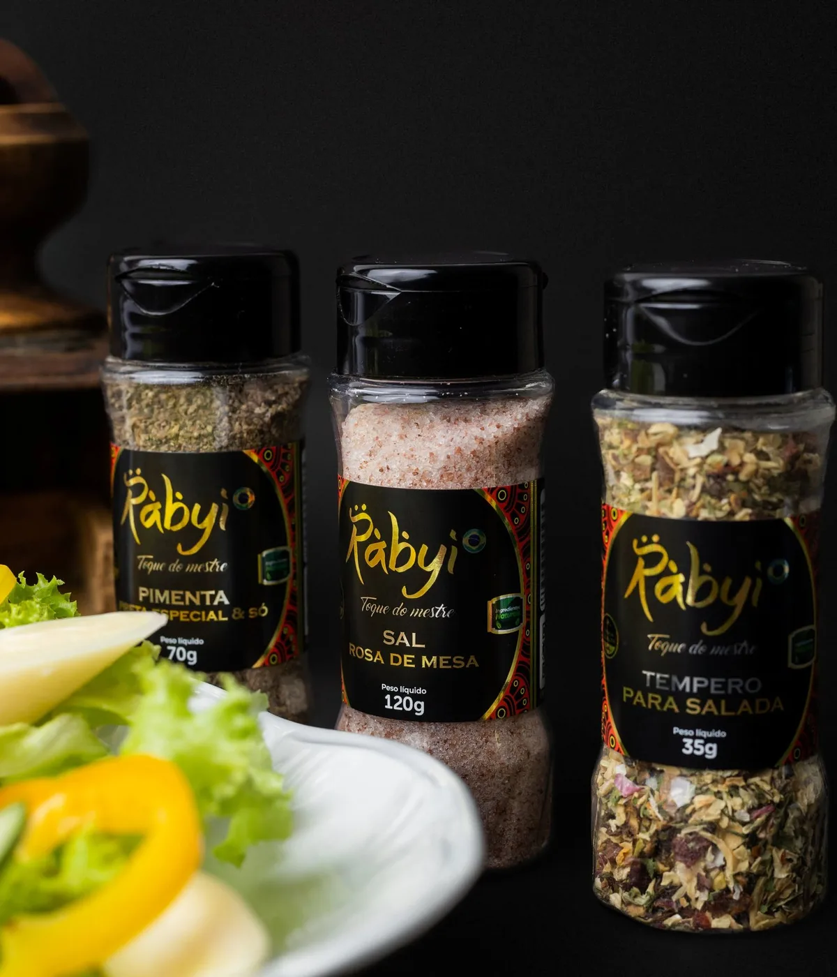 Três embalagens Rabyi apresentadas no site oficial como linha Smart.
